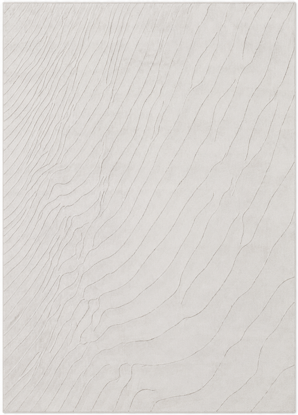 Alfombra Duna de polipropileno, beige con diseño que evoca la arena formando dunas