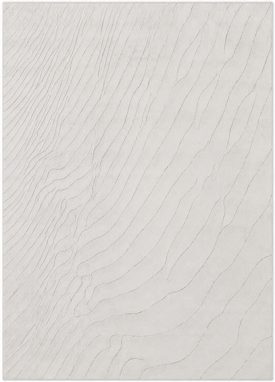 Alfombra Duna de polipropileno, beige con diseño que evoca la arena formando dunas