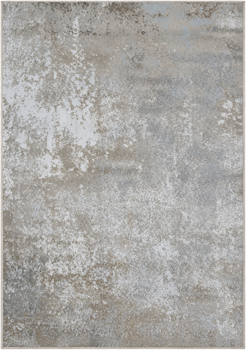 Alfombra Luna de polipropileno, gris, marrón, beige y acero, estilo moderno