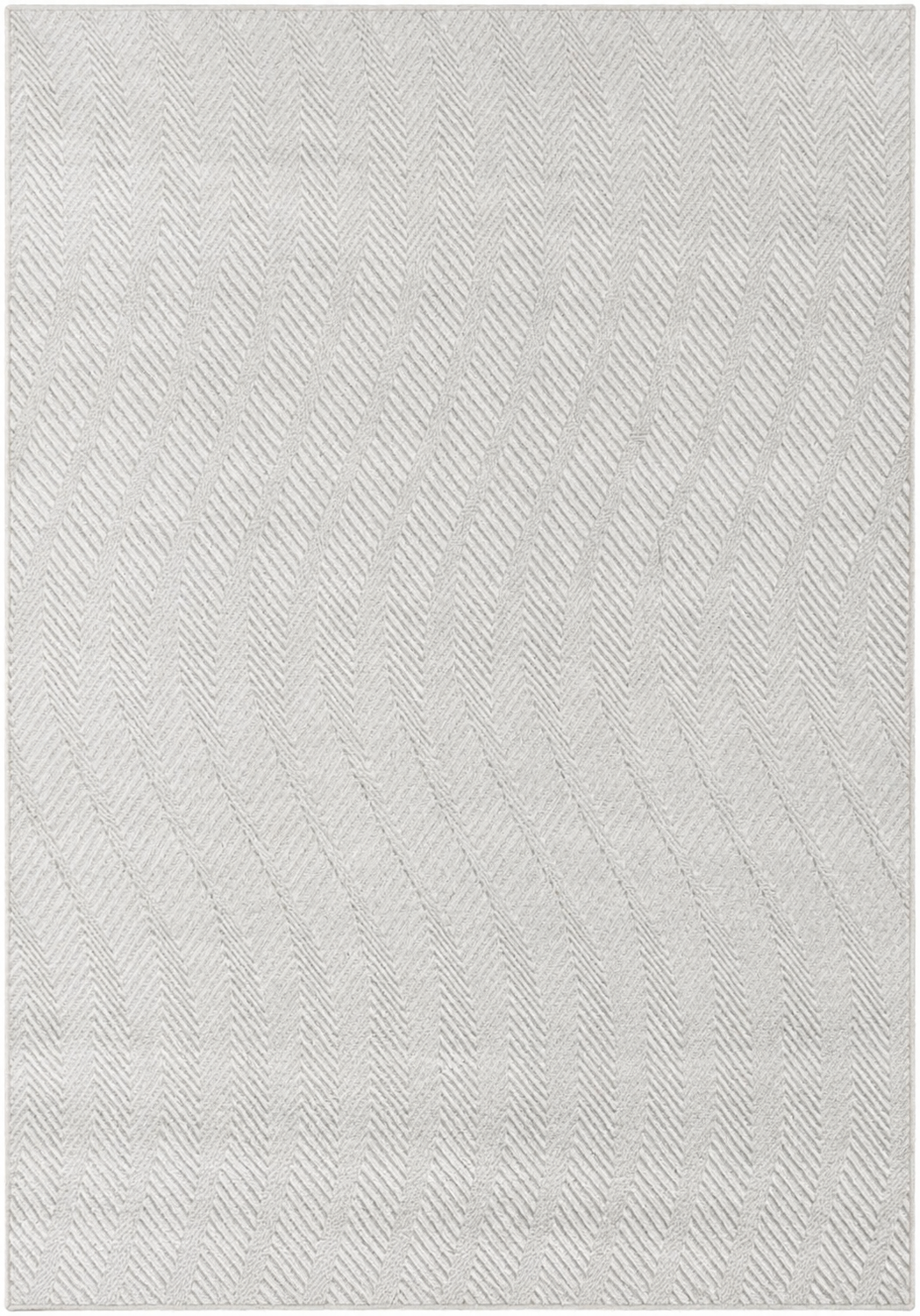 Alfombra Marea de polipropileno, beige con diseño que evoca el movimiento del agua