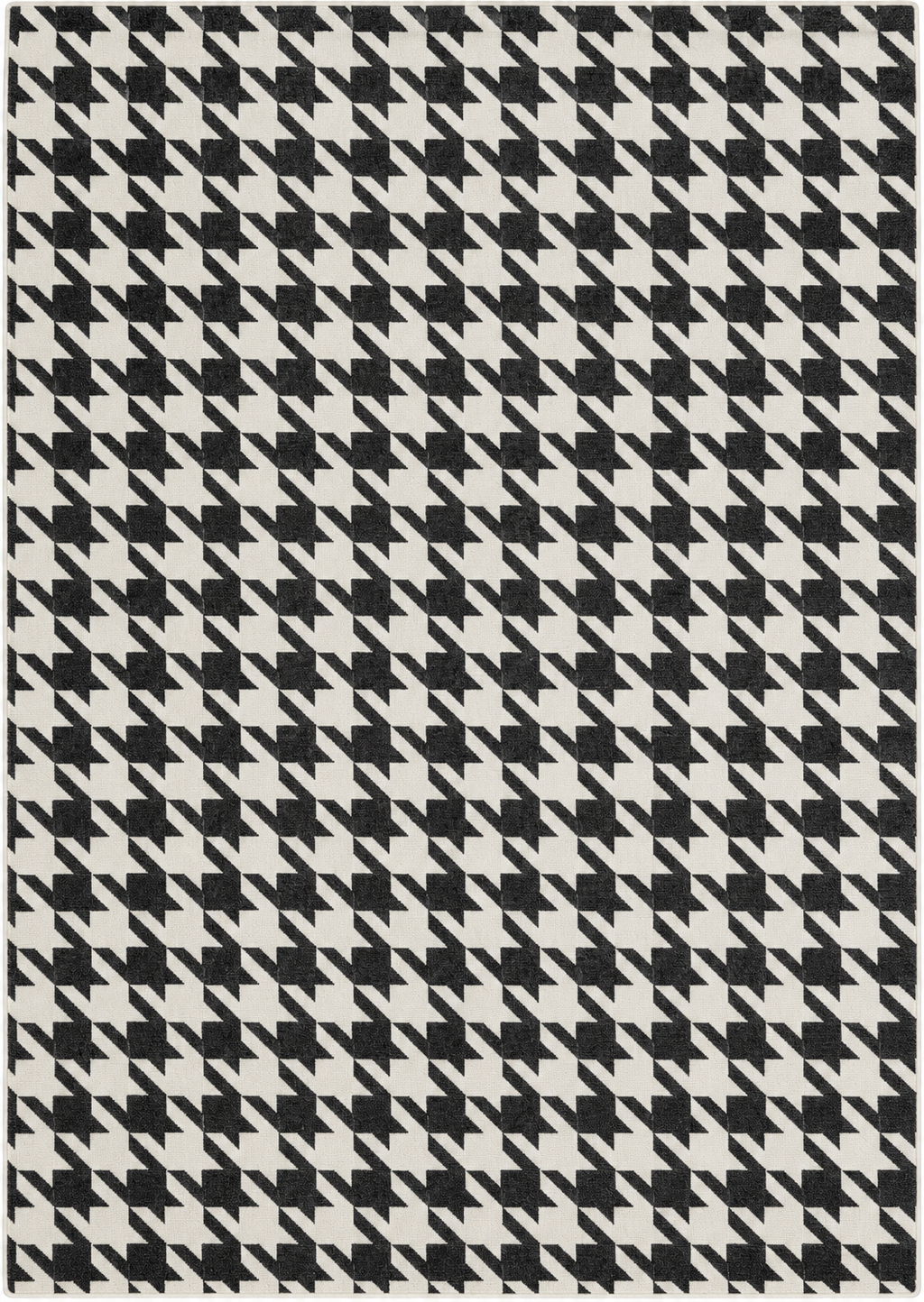 Alfombra Mosaico Black de polipropileno, blanco y negro con diseño en mosaico moderno