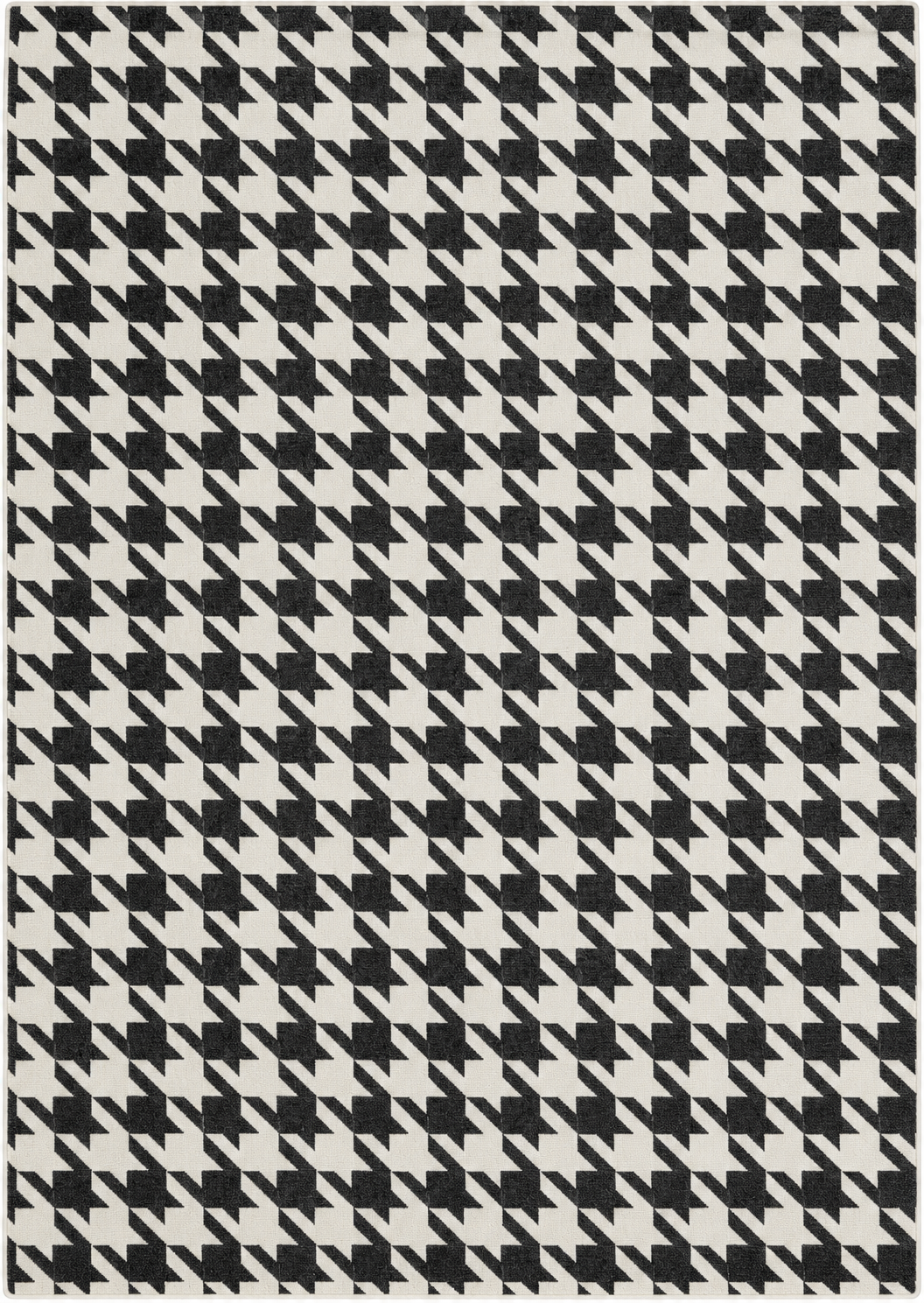 Alfombra Mosaico Black de polipropileno, blanco y negro con diseño en mosaico moderno