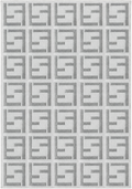 Alfombra Mosaico Grey de polipropileno, blanco y gris con diseño de mosaico moderno y minimalista