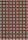 Alfombra Mosaico Red de polipropileno, beige, negro y rojo cobrizo con diseño clásico de mosaico