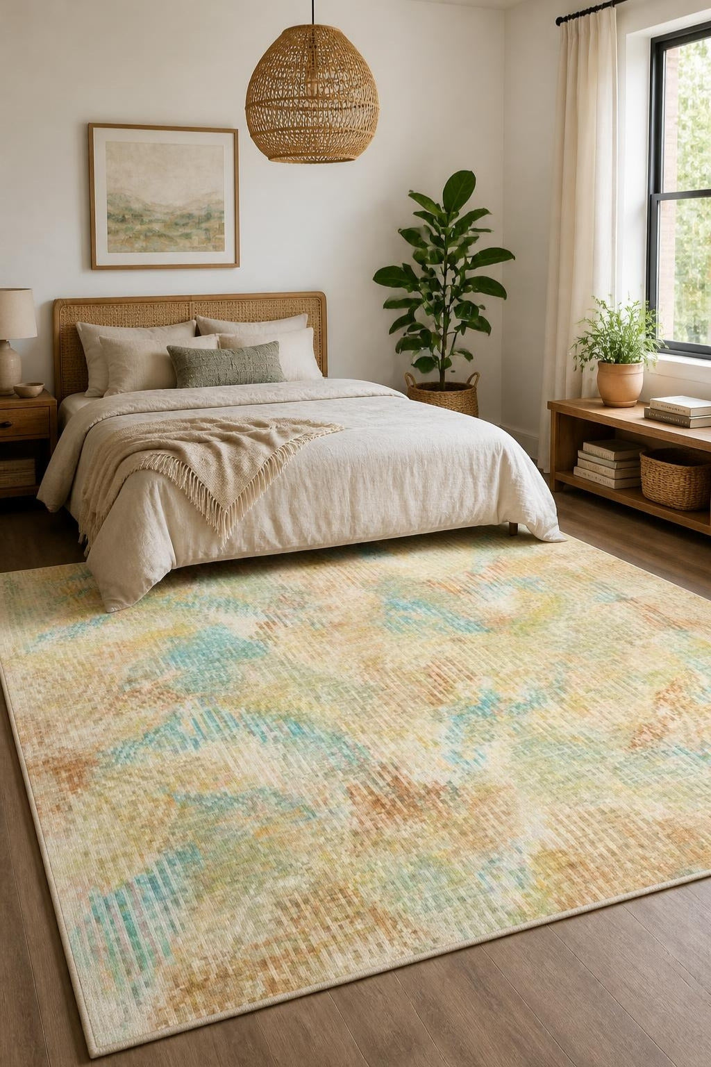 Alfombra Brume Ambre de la Colección Versalles en sala decorada