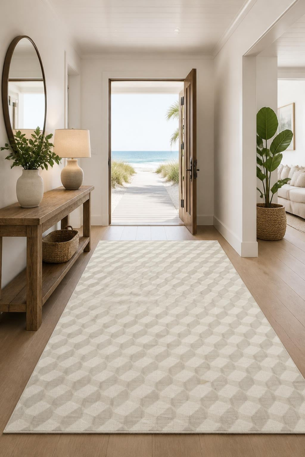 Alfombra Argile Gravier de la Colección Versalles en sala decorada