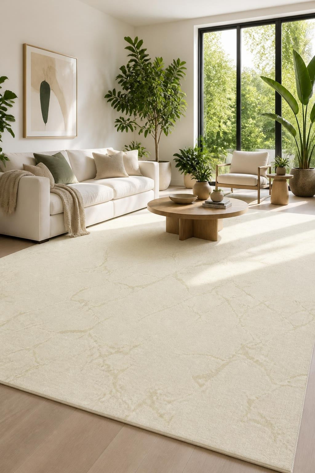 Alfombra Argile Nuage de la Colección Versalles en sala decorada