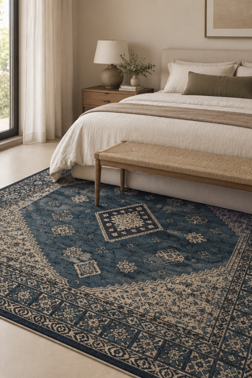 Alfombra Velours Parvis de la Colección Persa en sala decorada
